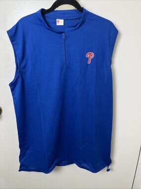 Philadelphia Phillies 1/4 Zip Athletic Vest Men’s XL Chevrolet SGA NIB MLB CBP
